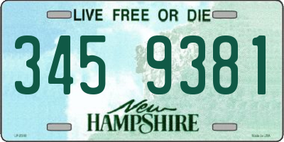 NH license plate 3459381