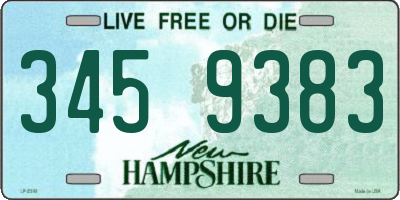 NH license plate 3459383