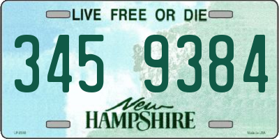 NH license plate 3459384