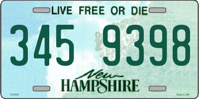 NH license plate 3459398