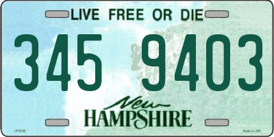 NH license plate 3459403