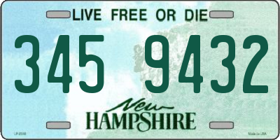 NH license plate 3459432