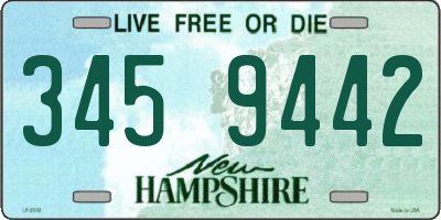 NH license plate 3459442