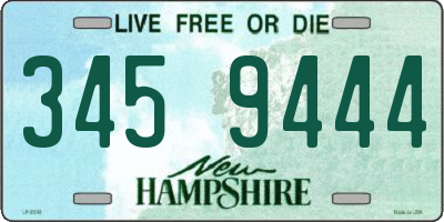 NH license plate 3459444