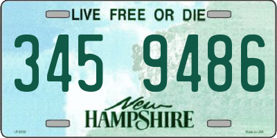 NH license plate 3459486