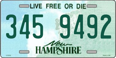 NH license plate 3459492