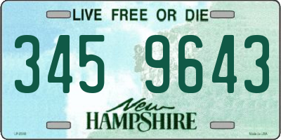 NH license plate 3459643