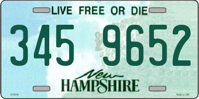 NH license plate 3459652