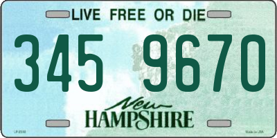 NH license plate 3459670
