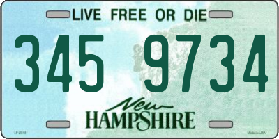 NH license plate 3459734