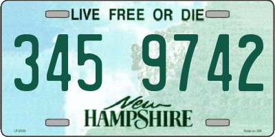 NH license plate 3459742