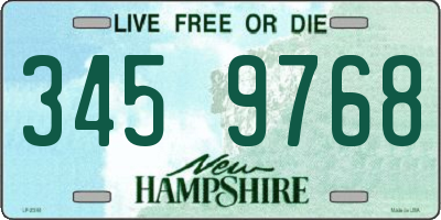 NH license plate 3459768