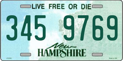 NH license plate 3459769