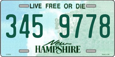 NH license plate 3459778