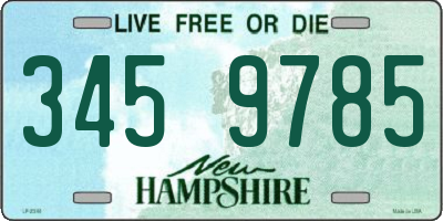 NH license plate 3459785