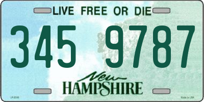 NH license plate 3459787