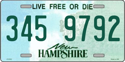 NH license plate 3459792
