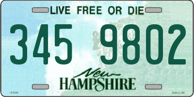 NH license plate 3459802