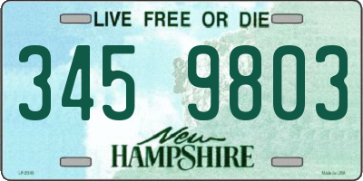 NH license plate 3459803