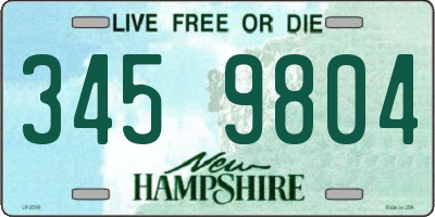 NH license plate 3459804