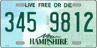 NH license plate 3459812