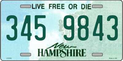NH license plate 3459843