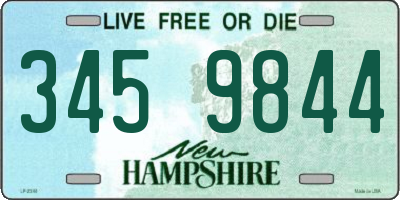 NH license plate 3459844