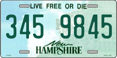 NH license plate 3459845