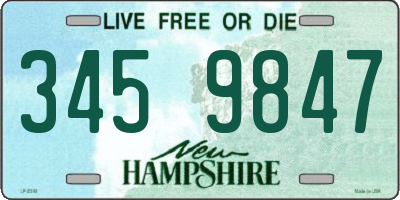 NH license plate 3459847