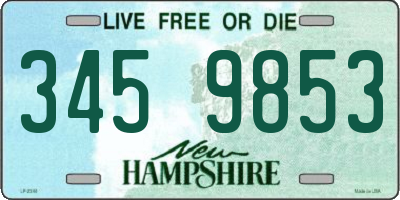 NH license plate 3459853