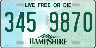 NH license plate 3459870