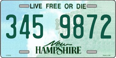 NH license plate 3459872