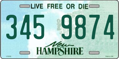 NH license plate 3459874