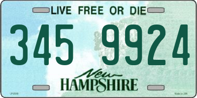 NH license plate 3459924