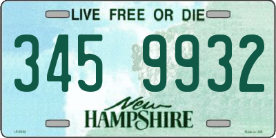 NH license plate 3459932