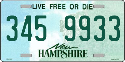 NH license plate 3459933