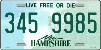 NH license plate 3459985