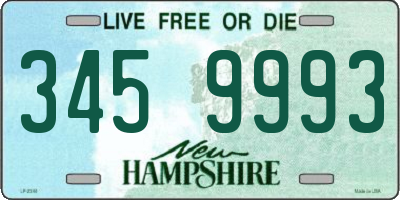 NH license plate 3459993