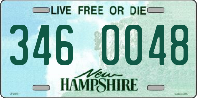 NH license plate 3460048