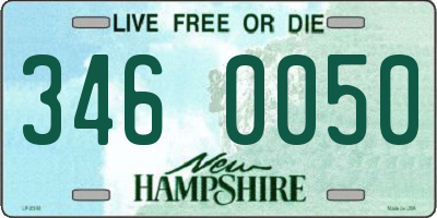 NH license plate 3460050