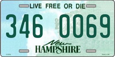 NH license plate 3460069