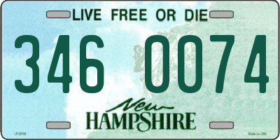 NH license plate 3460074