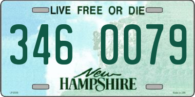 NH license plate 3460079