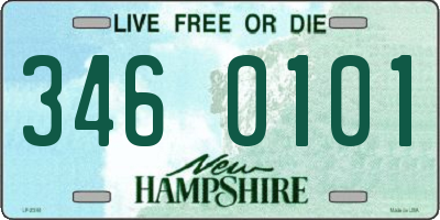 NH license plate 3460101