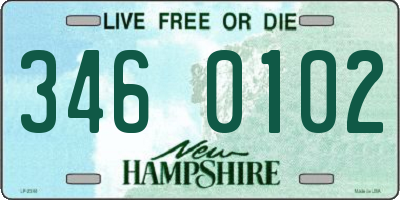 NH license plate 3460102