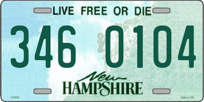 NH license plate 3460104