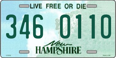 NH license plate 3460110
