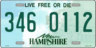 NH license plate 3460112