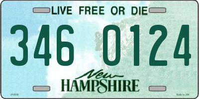 NH license plate 3460124