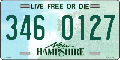 NH license plate 3460127